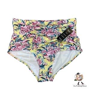 TORRID- flamingo bathing suite bottoms